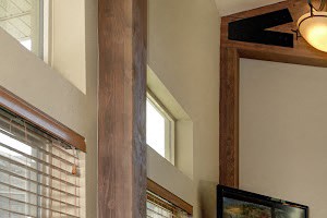 Clubhouse seating and fireplace Spokane WA 99224 l Copper River Apartments For Rent
